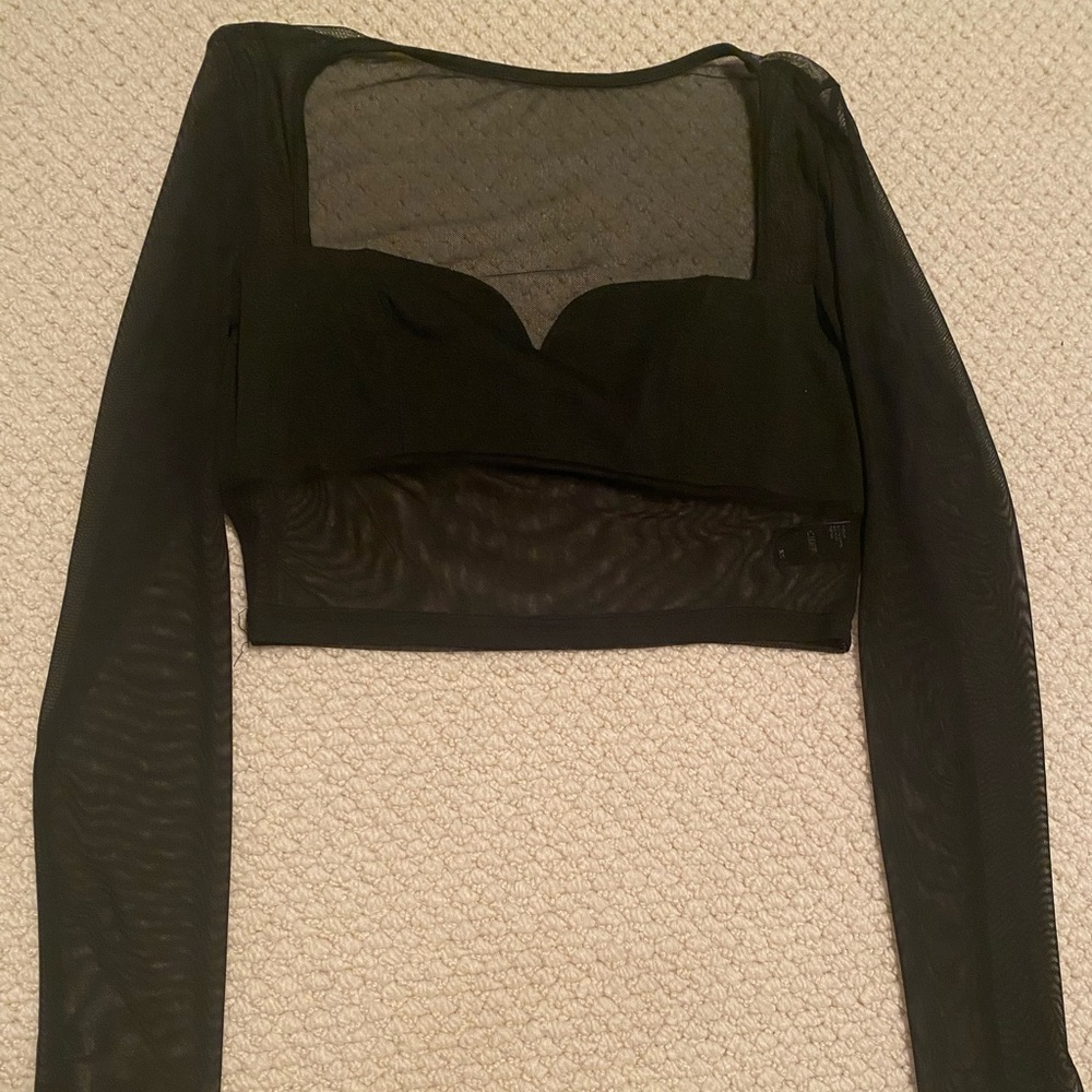 Black mesh party skirt! Size xs! Only worn once!